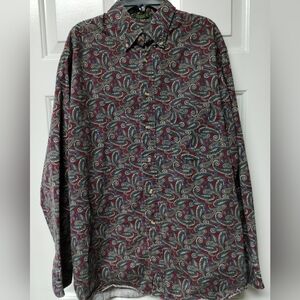 Paisley Pattern Men's Shirt.  SZ M